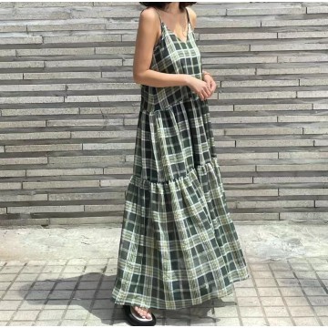PARIS MATCH S/S 2021 女裝格仔吊帶連身裙